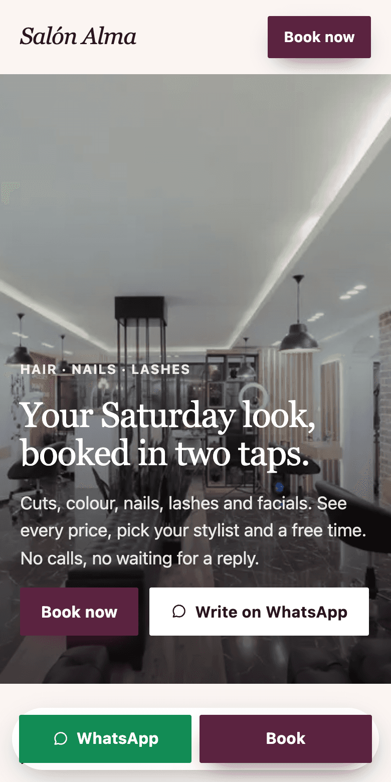 Beauty salon