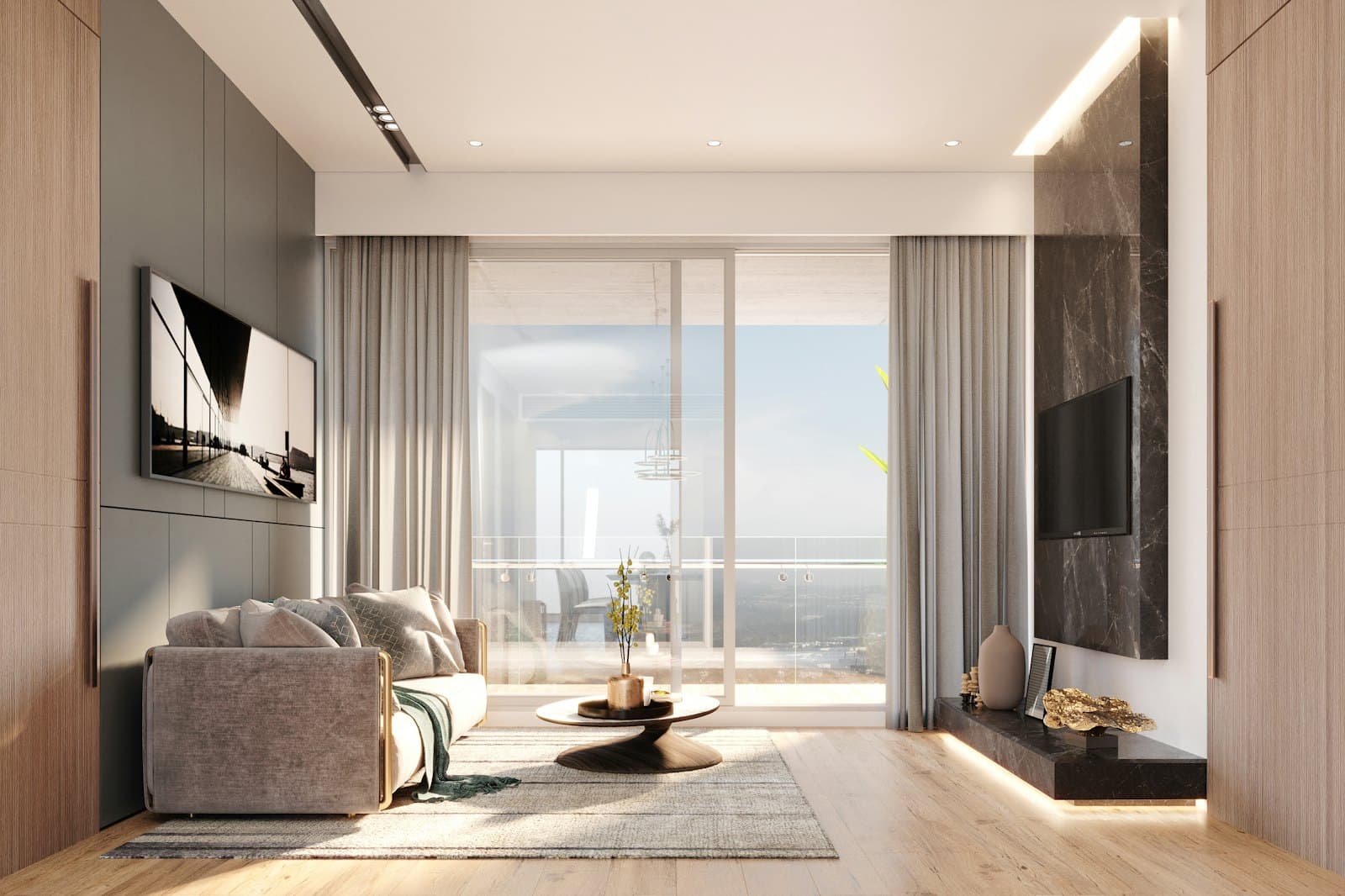 2-bed flat with sea view